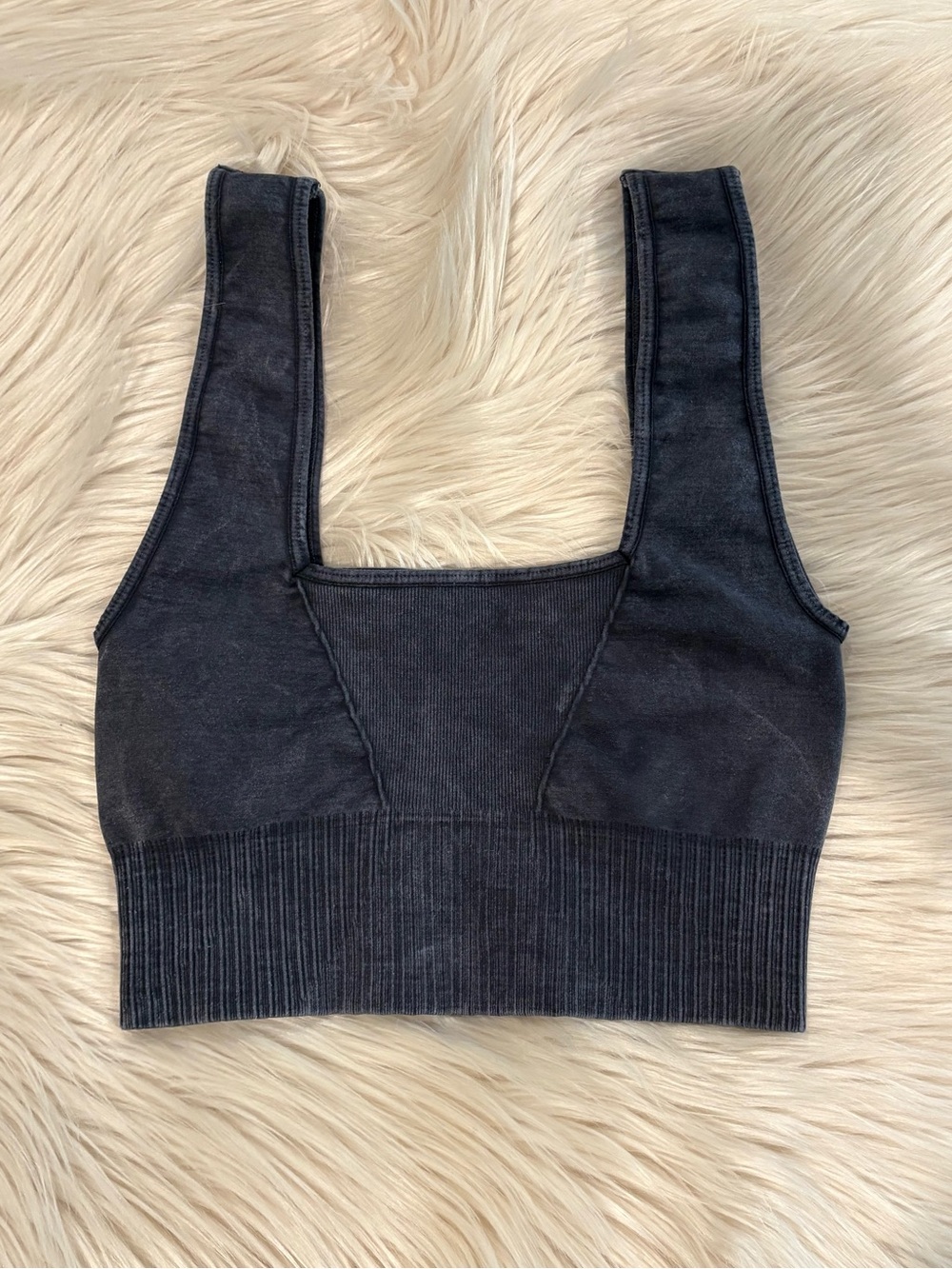 FREE PEOPLE Good Karma Square Neck Bra Crop Top XS/S - Picture 6 of 10